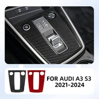 Pegatina de fibra de carbono suave Real para Audi A3 S3 8Y 2021 2022 2023 2024 RHD LHD accesorios de Panel de cambio de marchas de coche embellecedor Interior