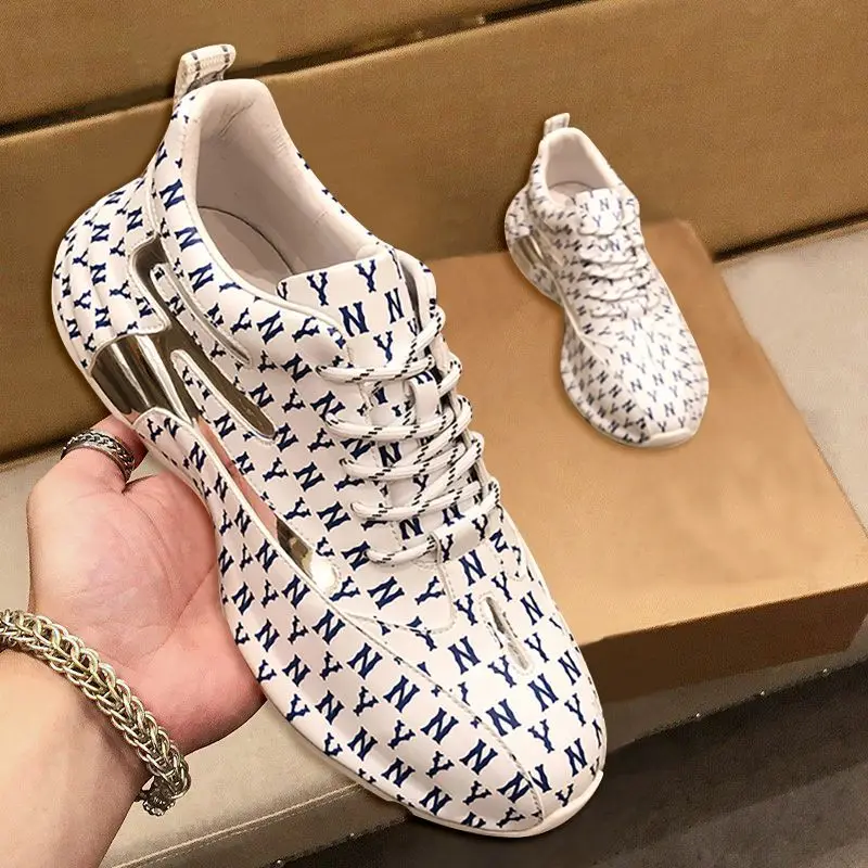 Merk Heren Sneakers Fashion Print Casual Schoenen Heren Ademende Hardloopschoenen Luxe Hoge Kwaliteit Heren Sportschoenen 2024 Nieuw