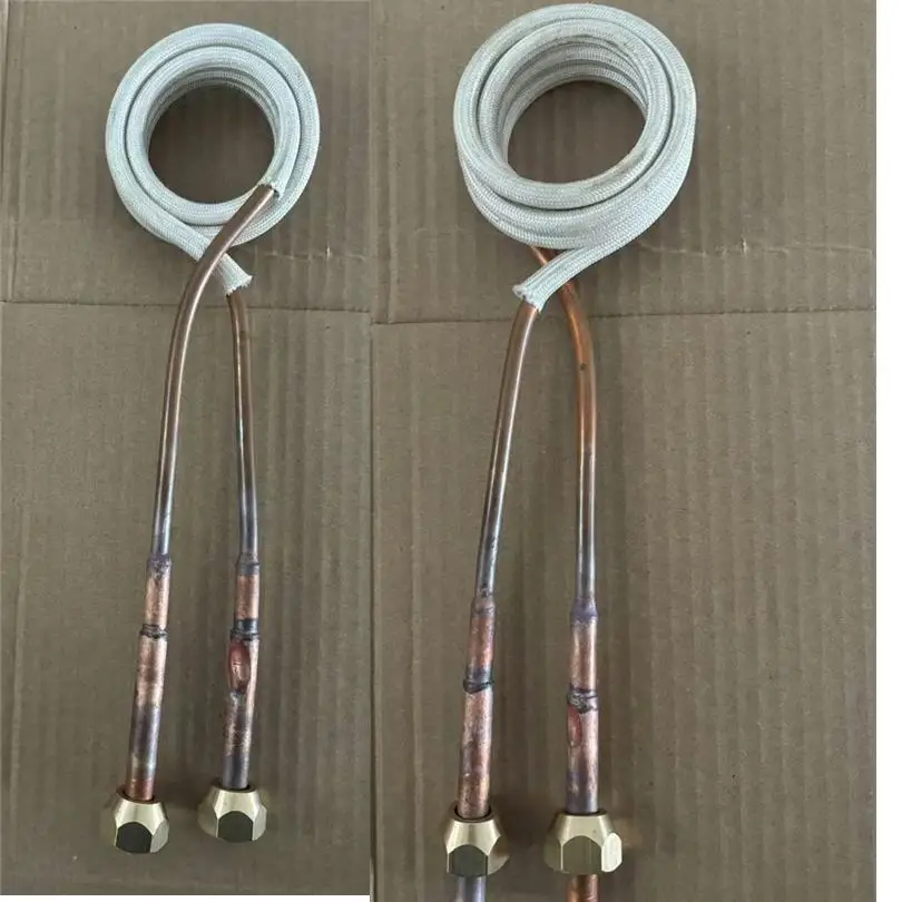 Dual Layer Copper Induction Heating Rings Coil for Induction Heater Welding Brazing - Closed O-Ring Heating Head