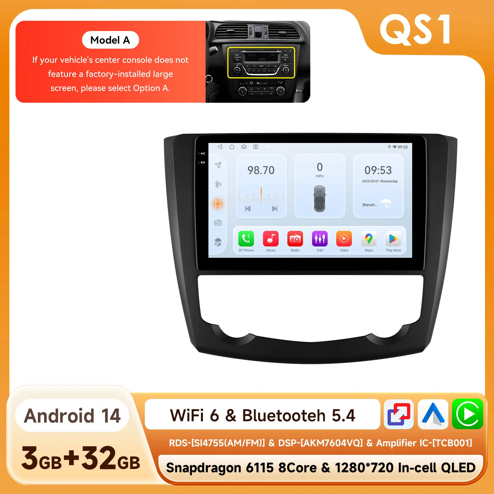 Android Auto Multimedia Speler voor Renault Kadjar 2015-2019 GPS Draadloze Carplay Intelligente Autoradio 360Cam 6115 Touchscreen