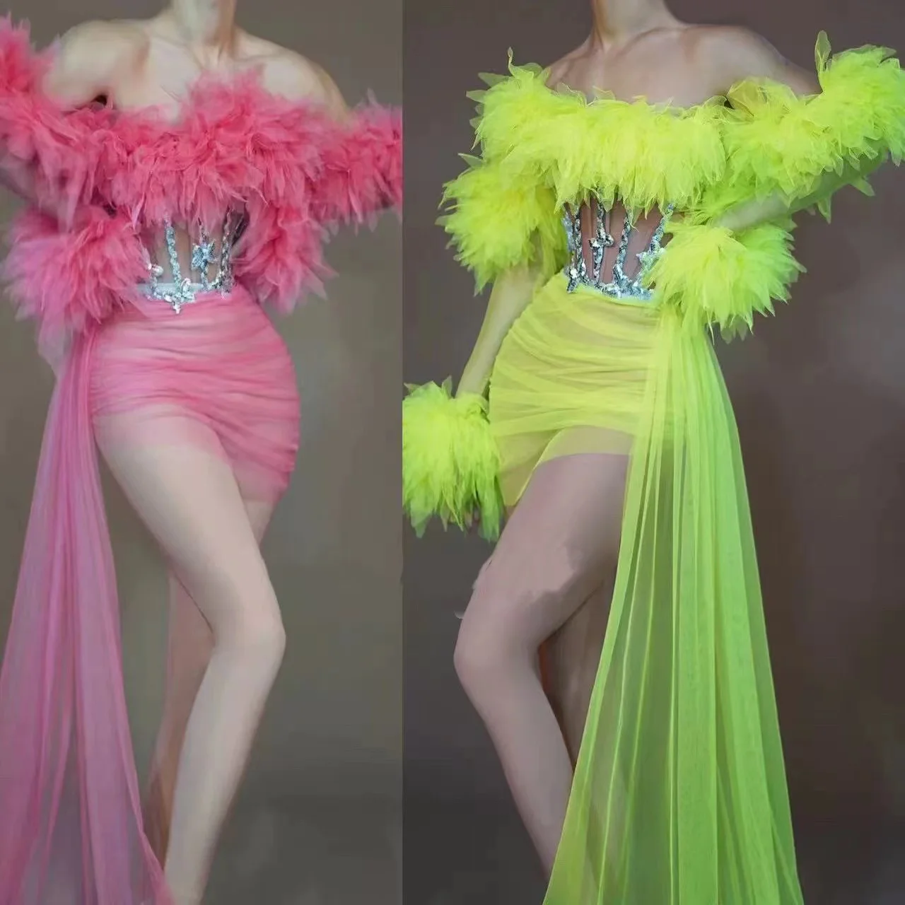 

Персонализированный темный ультракороткий топ-бюстье и сексуальная юбка для дня рождения, костюм для выступлений женских групп на сцене