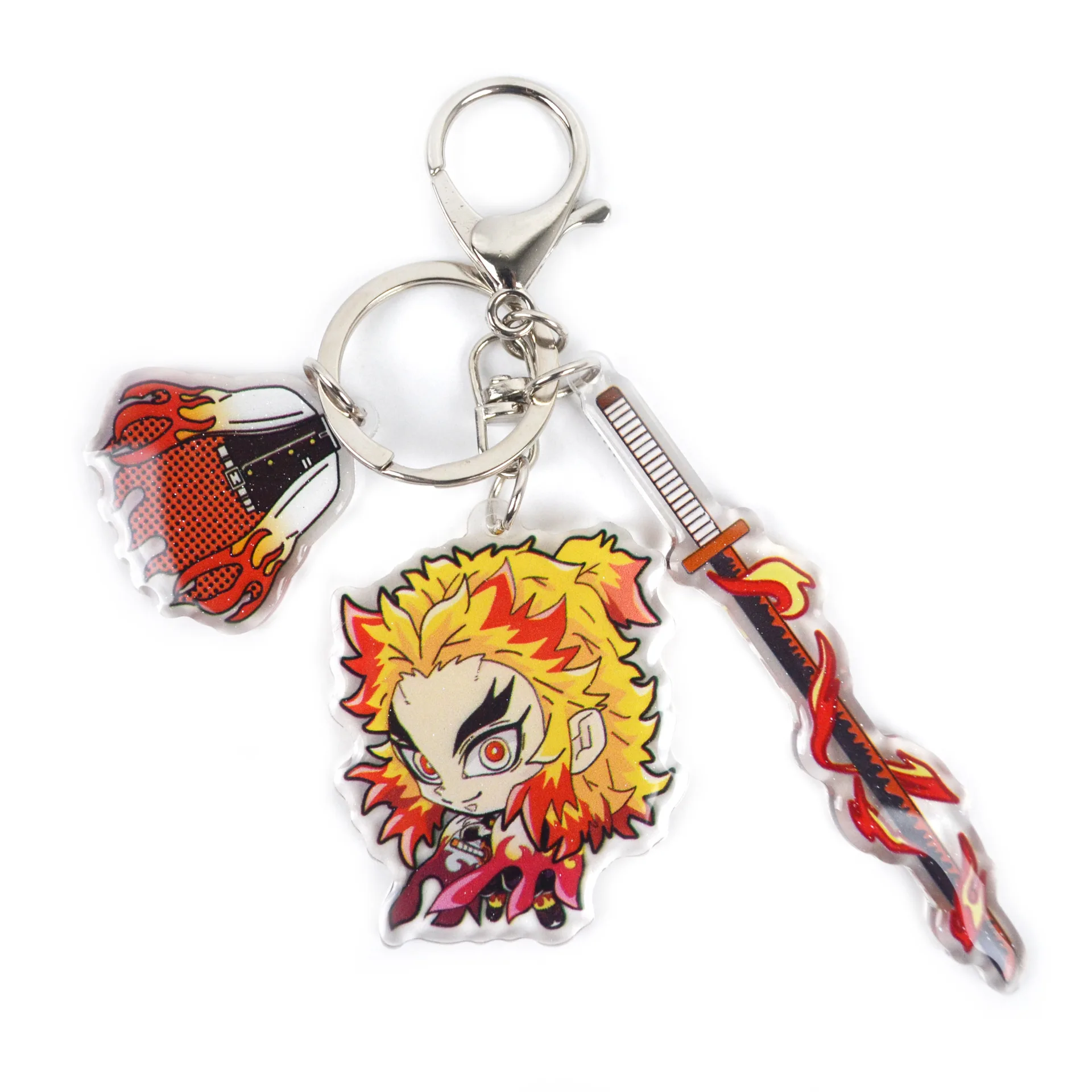 أنيمي شيطان القاتل المفاتيح كيميتسو لا يابا الاكريليك قلادة مانغا حلقة رئيسية حقيبة الظهر مفتاح سلسلة تأثيري لعبة كيرينغ ACG السلع #6