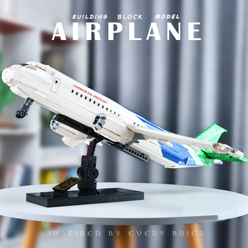 

Ideas Series City Passenger Plane Building Block 787 Dreamliner Airplane Model Bricks Assemble Toys For Kids Birthday Gift Moc