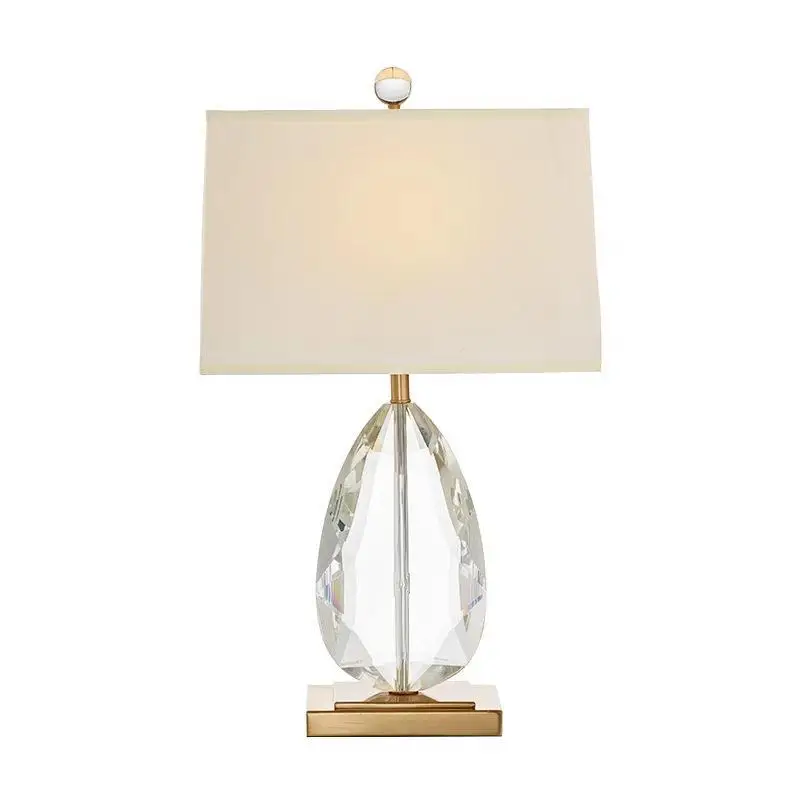 

American light luxury crystal desk lamp simple and warm living room bedroom bedside lamp