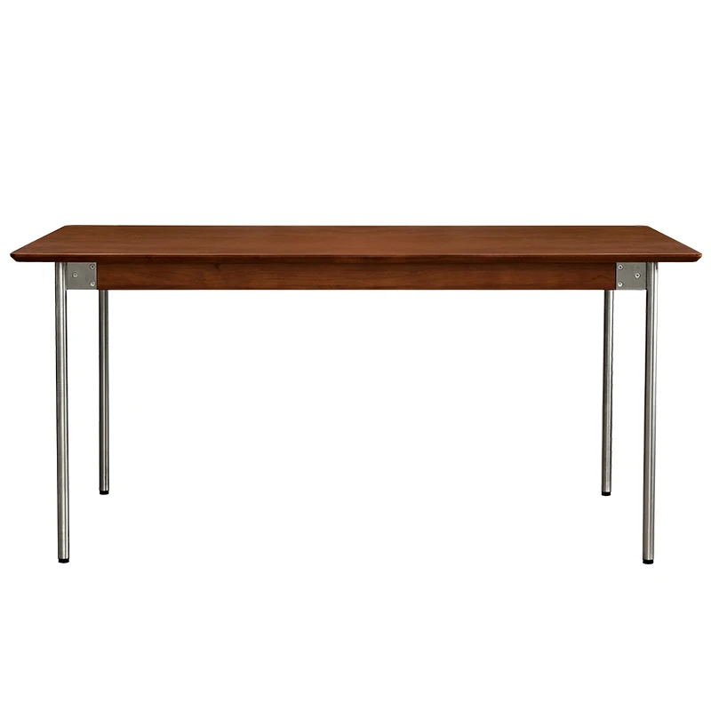 

Обеденный стол из массива дерева, обеденный стол и стулья в нордическом античном стиле для маленькой квартиры, домашний прямоугольный стол