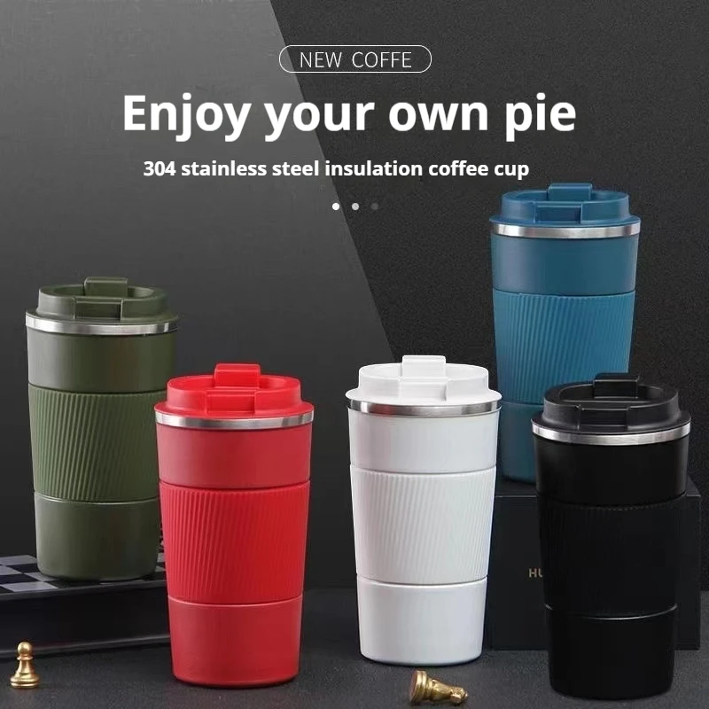 

380ml/510ml Stainless Steel Coffee Cup Car Vacuum Flask Thermal Mug Reusable Coffee Cup for Hot/Cold Drinks Travel Insulated Cup