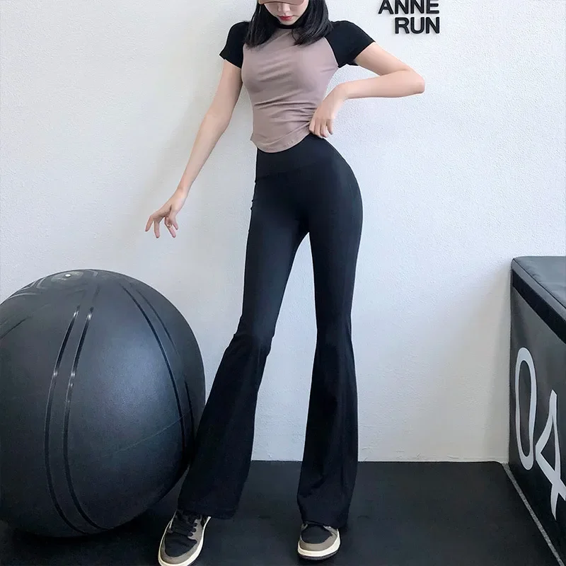 Yoga leggings micro-flared hip push up trousers casual slim fit women dancing high waist stretchy sports pants workout clothing