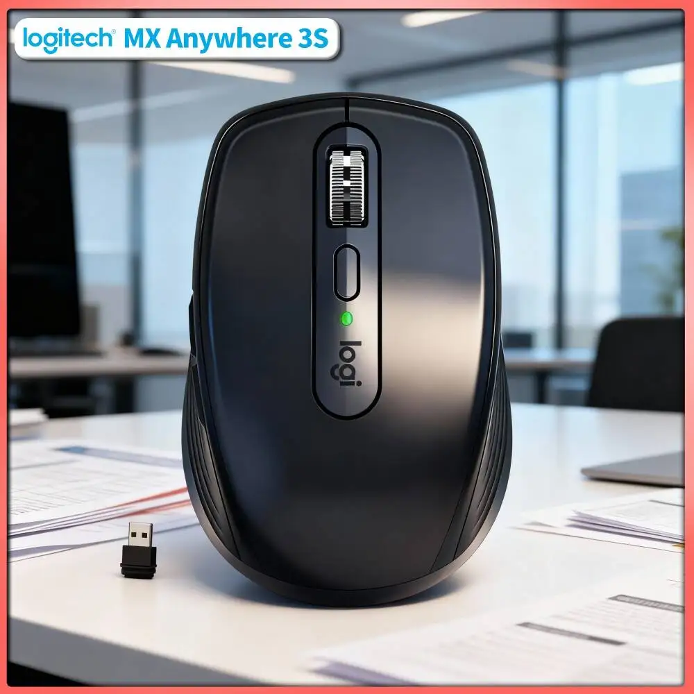 Travel-Friendly MX Anywhere 3S - Darkfield 8K DPI Hyper-Scroll Wheel Compact Size Suitable for Bakery Business Tour Hotel Desk