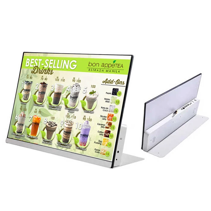 

Direct Selling 700 Nits Electronic Digital Signage Menu Screen Table Advertising Player With Low Price