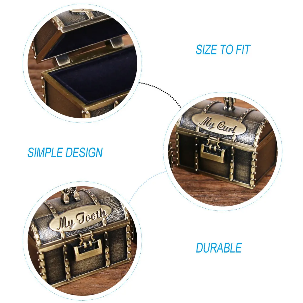 

2 шт. металлические коробочки для хранения детских зубов, премиум-класса, для коллекции первого зубика, портативный сувенирный подарок