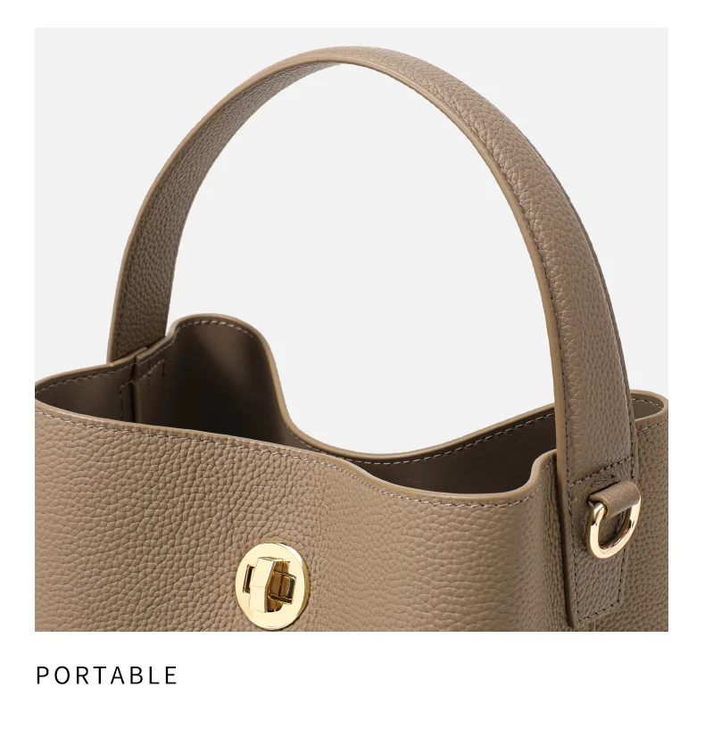 Elegante Retro-Handtasche aus hochwertigem Rindsleder mit mehrschichtigem Schultergurt und Verschluss, Umhängetasche für Damen – Detail 15