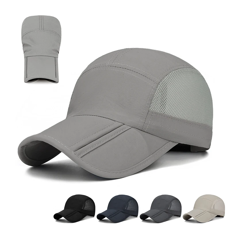 

Men Women Folding Quick Dry Cap Running Sports Baseball Cap Outdoor Breathable Camping Hiking Jogging Golf sun hat
