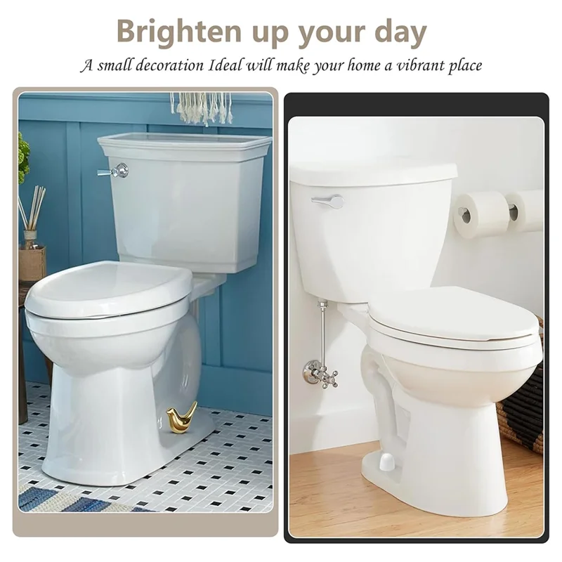 

ABKY-крышки для унитаза с золотыми птицами, 2 комплекта, декоративная крышка для ванной комнаты, винтовая крышка для пола унитаза с 4 шт. крышками для унитаза