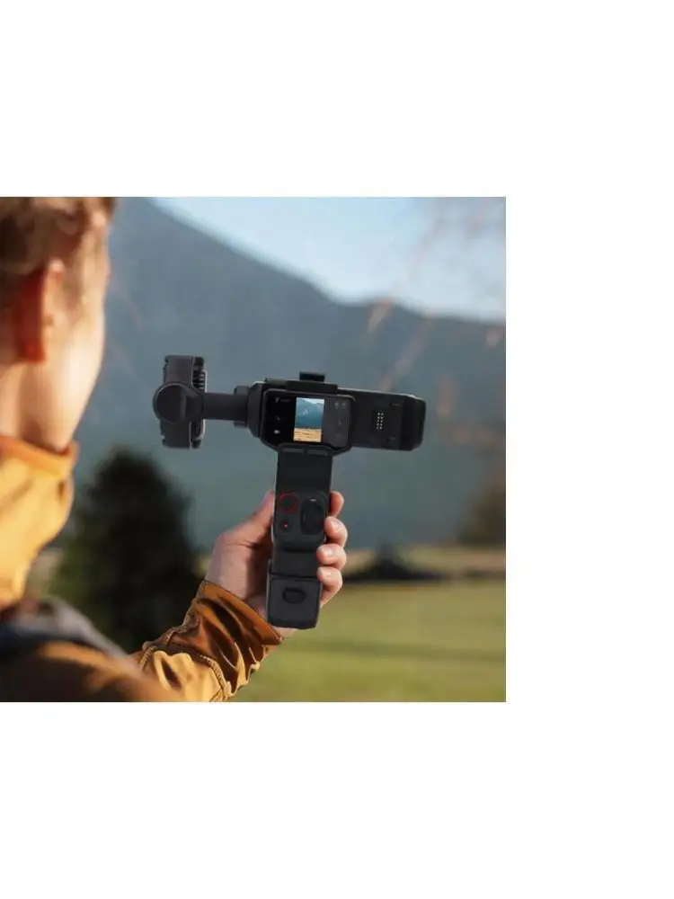 R53C Vertical Video Mount with Camera Holder, Thread Port, and Locking Support for Vlog Recording and Travel Use