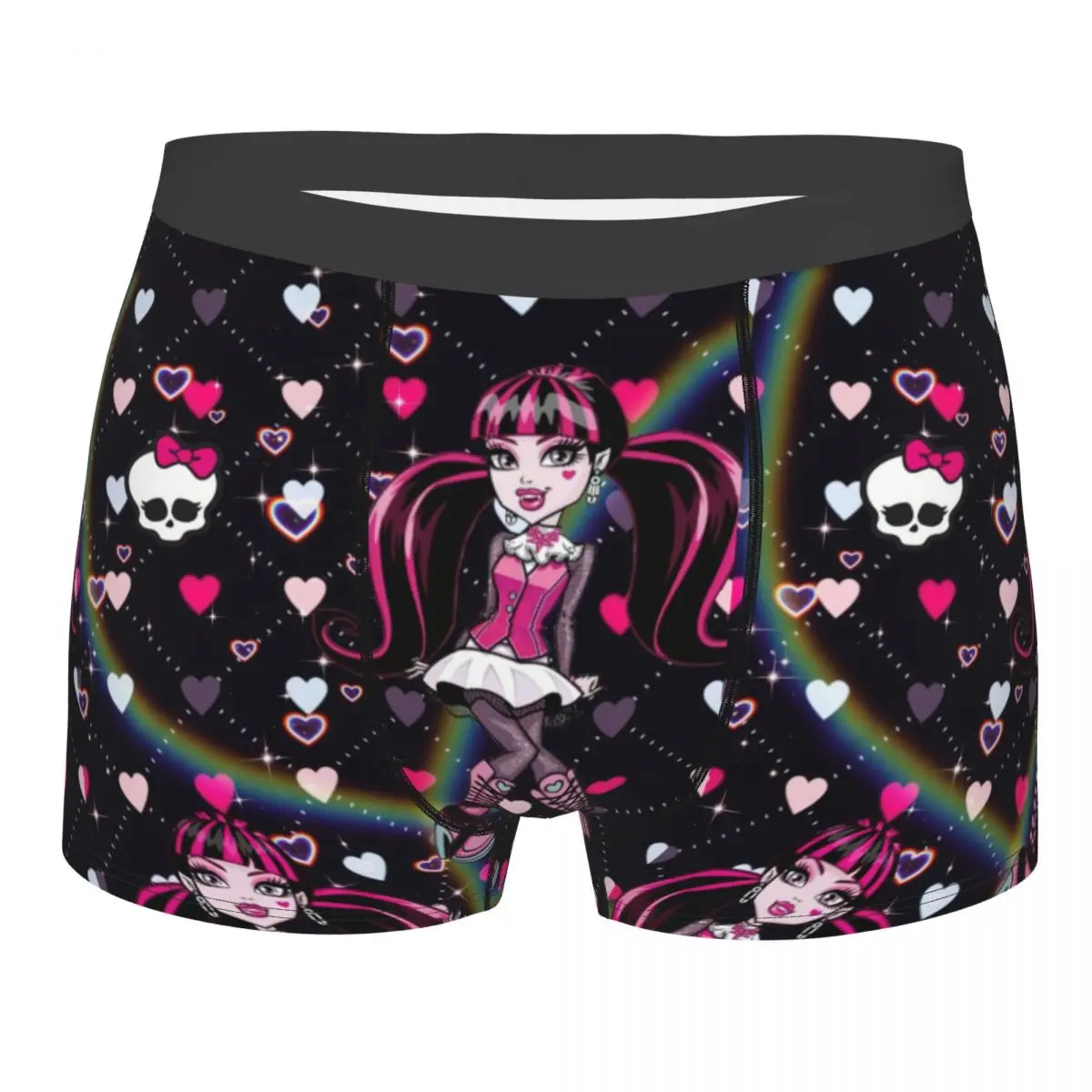 Anime Man Monster High Underwear Cartoon Funny Boxer Shorts Panties Male Soft Underpants Polyester Print