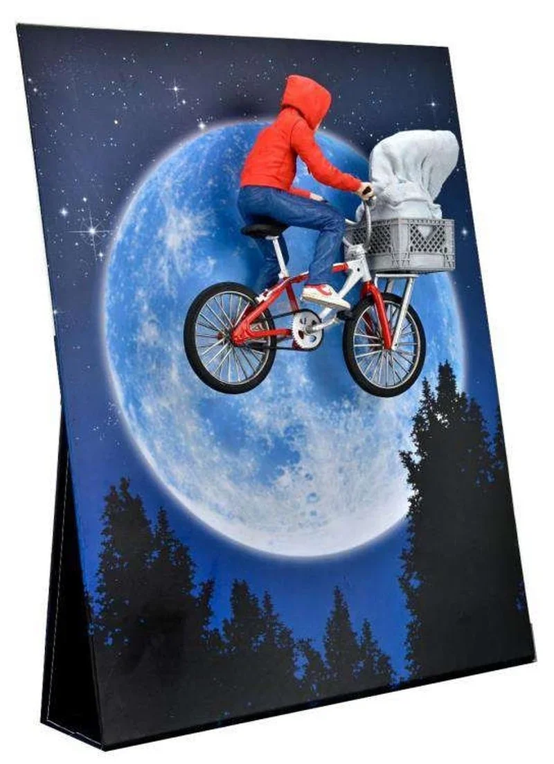 Neca Original  55065 E.T. The Extra Terrestrial 40th Anniversary Elliott & E.T. On Bicycle 7 Inch Action Figure Model In Stock