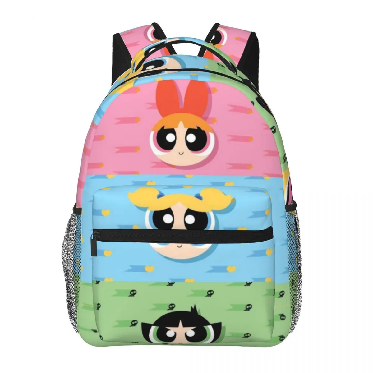 The-Powerpuff-mochila informal ligera con estampado para niñas, mochila escolar para la escuela, al aire libre, compras, oficina, 17 pulgadas