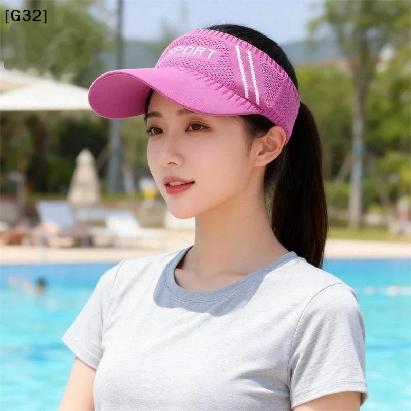 Outdoor-Sport-Sonnenhut, Kappen für Damen, Zylinderhut, Golf-Tennishut, atmungsaktives Visier, Baseballkappe, Wanderhut, Kappe für Damen und Herren, Sommer [G32]