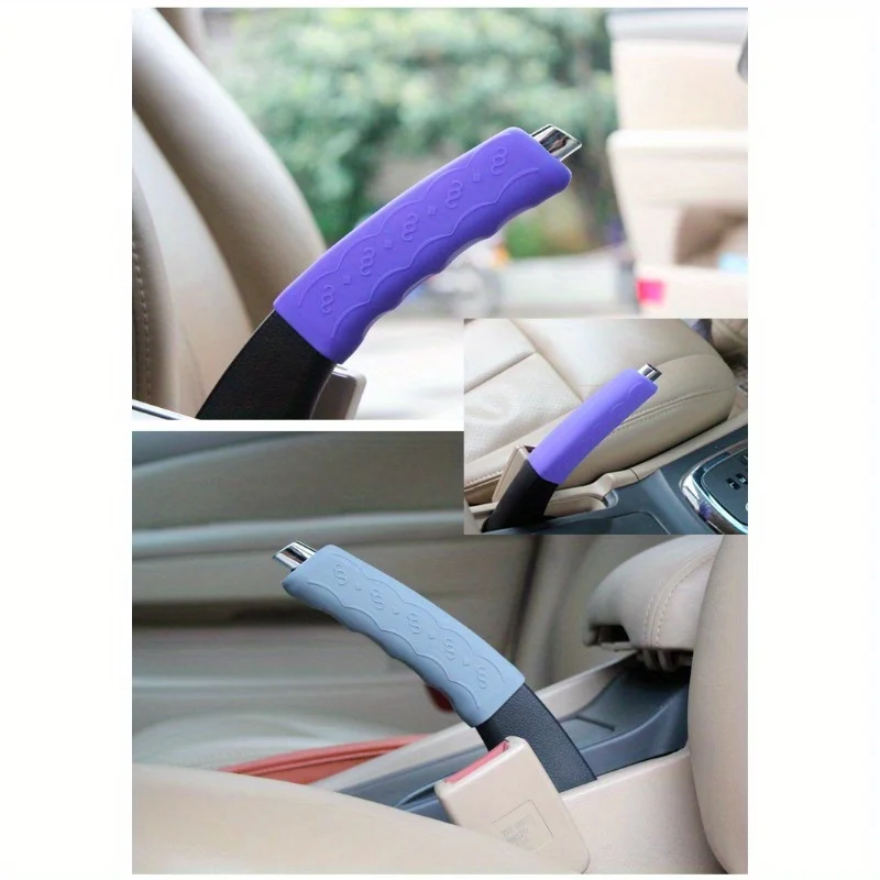 1pcs Hand Brake Handle Cover For Car Anti-slip Protective Case Silicone Multicolor Accessories For Car With Universal Hood