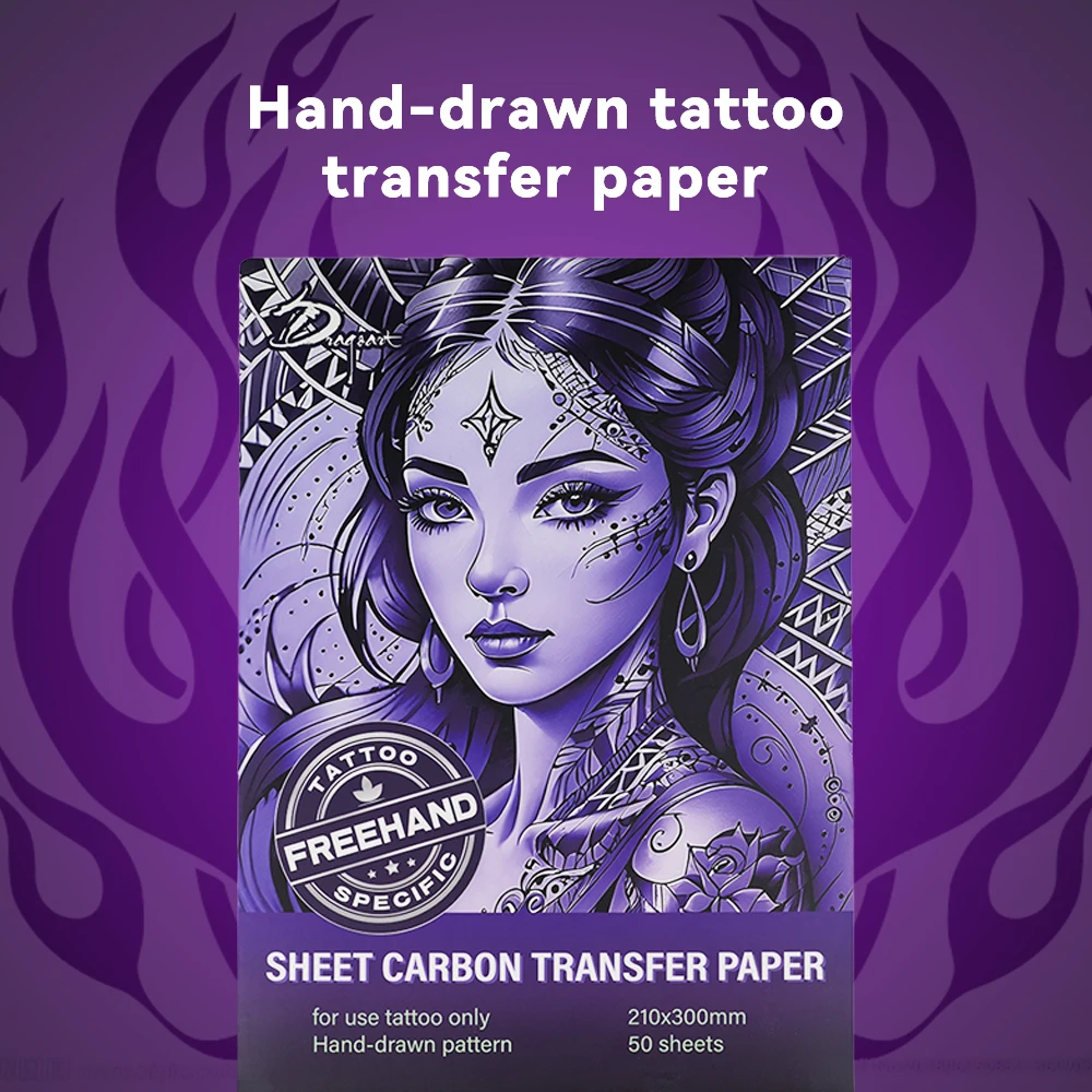 50pcs Hand Drawn Tattoo Transfer Paper Tattoo Transfer Paper Body Art A4 Transfer Printing Consumables