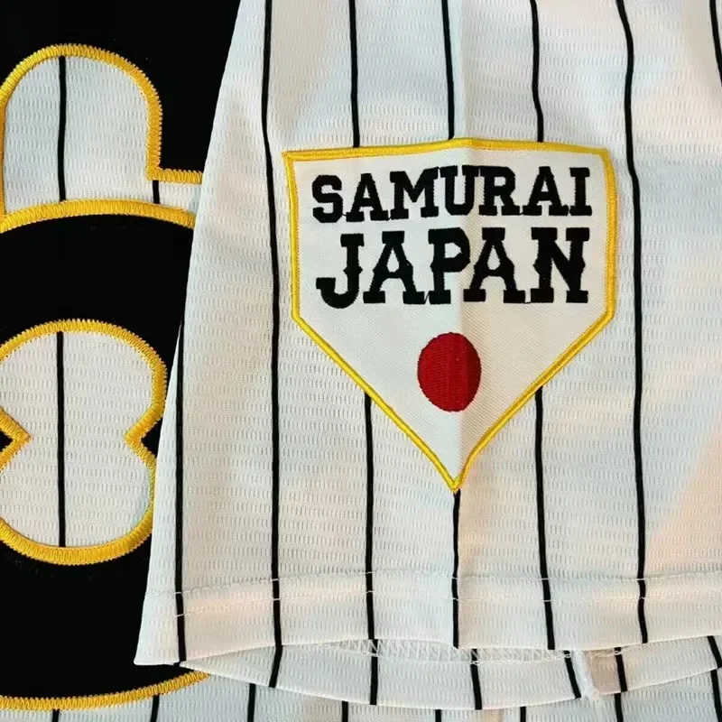 Japonia 16. koszulka baseballowa OHTANI Oversize odzież sportowa na świeżym powietrzu haft szycie pasków tkanina hip-hopowa główna ulica t-shirty