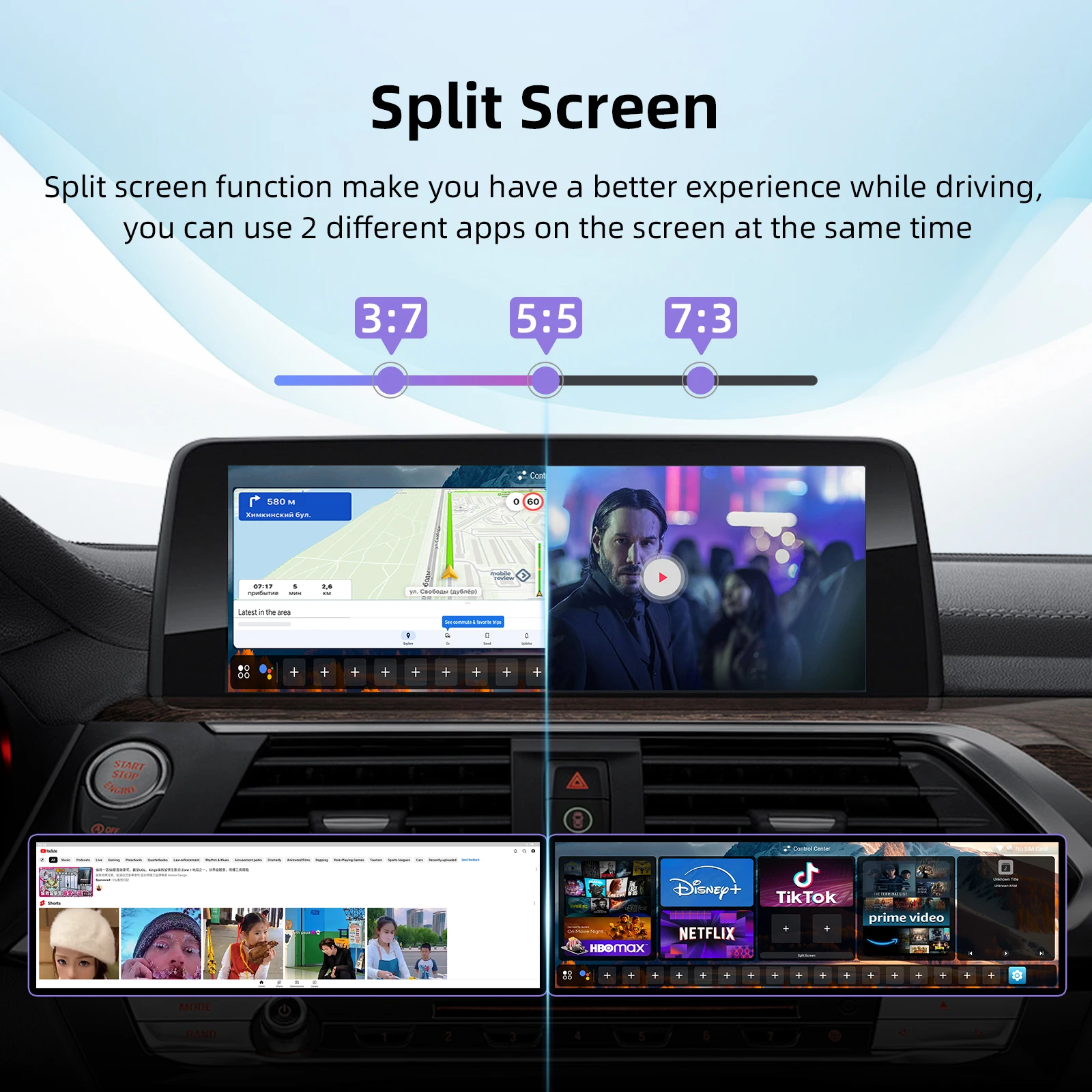 BMWまたはその他の車用のAndroid 13ワイヤレスAIボックス、ワイヤレスCarPlayシステム搭載、4G SIMカード対応、HDMI出力、8GB+128GB ROM