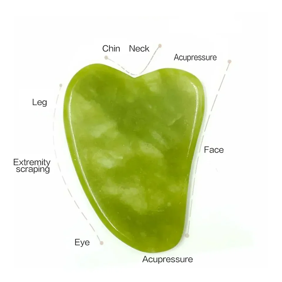 Natural Jade Roller Face Gua Sha Natural Stone Body Neck Massager Acupoint Eye Care Spa Massage Tools Massage Visage Lifting, image 8