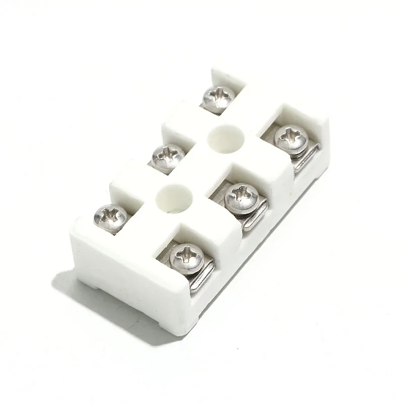 1 Buah 3 Posisi 380V Terminal Suhu Tinggi Baja Tahan Karat Terbuka Terminal Kepala Keramik Porselen Frekuensi Tinggi 800 Derajat