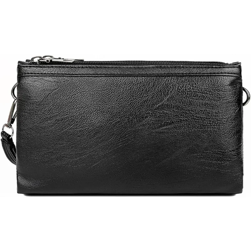Bolso de mano de cuero estampado de moda negro de PU para mujer, bolsos casuales para mujer, bolso de mensajero