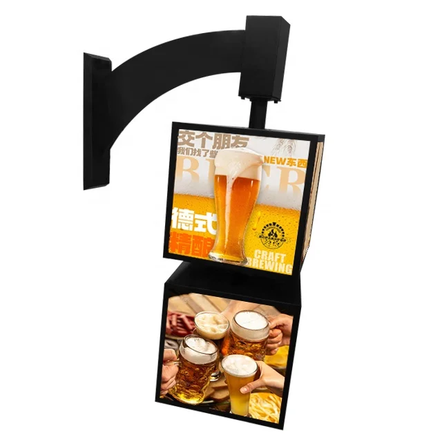 *Rotating Light Box Poster Frame Display Signage Advertising Outdoor Square Rotating Acrylic Led Light Box Sign for Business