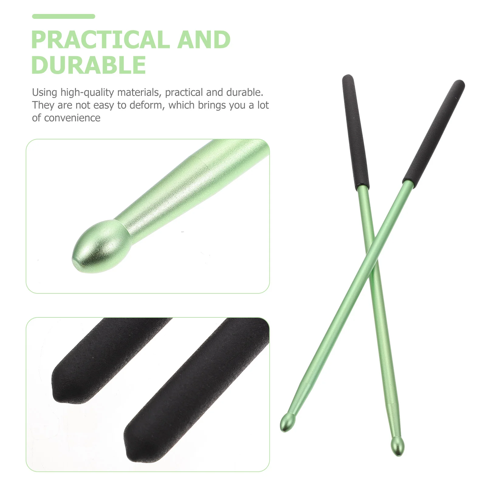 

2pcs Aluminum Drumsticks Durable Percussion Instrument Sticks Practice Percussion Instrument Sticks Lightweight Drumming