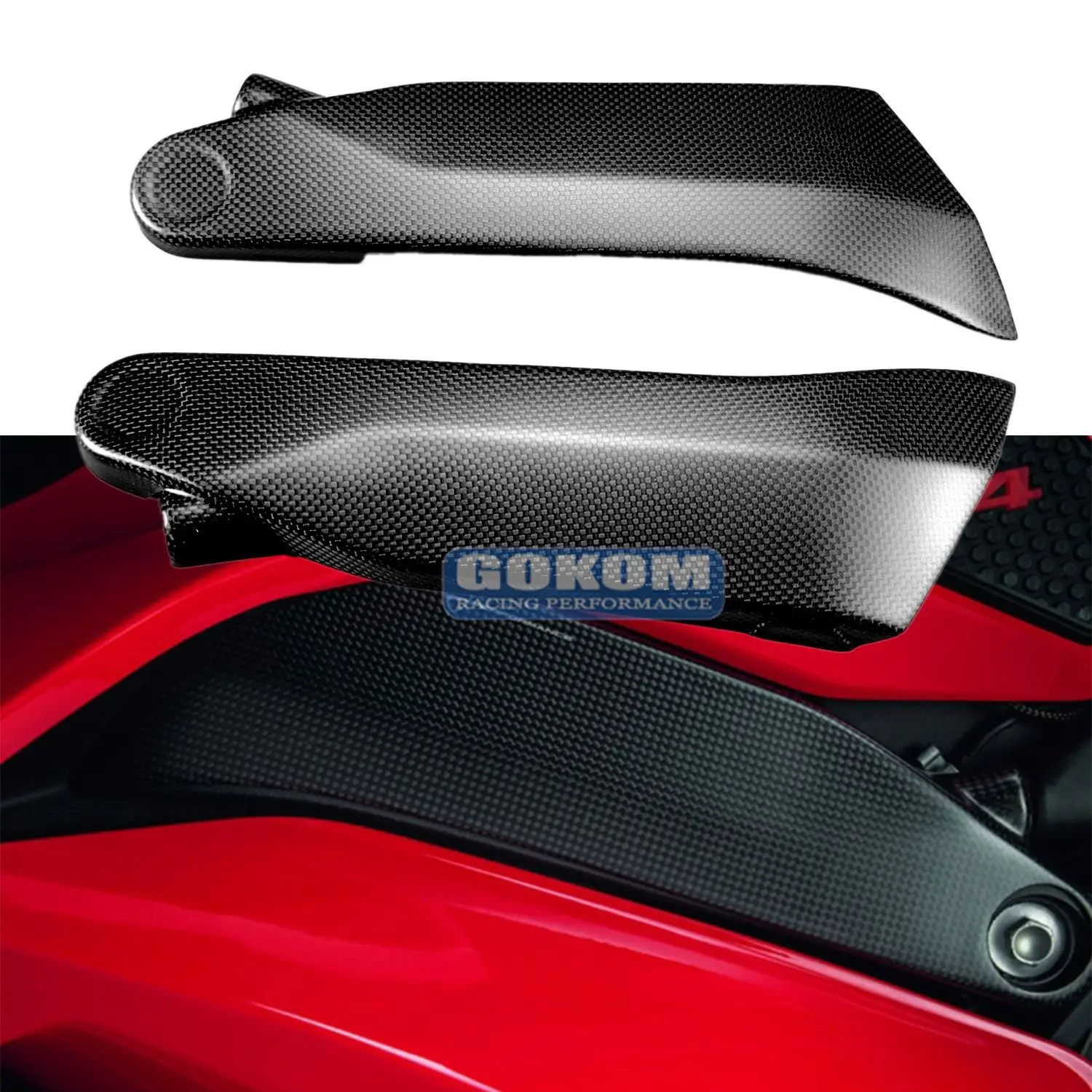 

Gokom Racing Motorcycle Parts For DUCATI PERFORMANCE CARBON FRAME COVER SET DUCATI PANIGALE V4 / S / R / SP / SP2 2018-2023