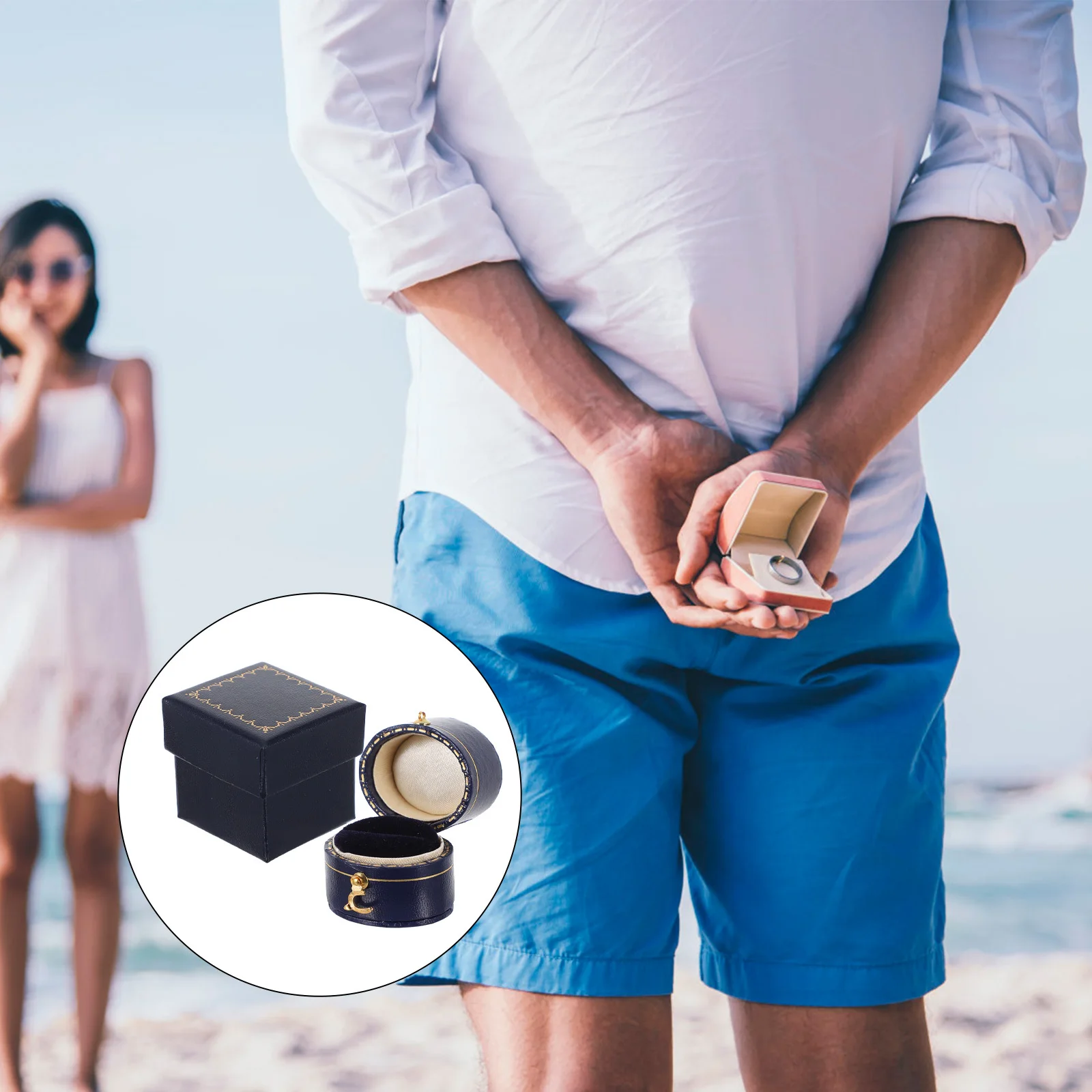 

1 шт. маленькая овальная мини-коробка для хранения колец уникальный портативный ретро-футляр для ювелирных изделий нежный контейнер для хранения колец ретро шкатулка для ювелирных изделий