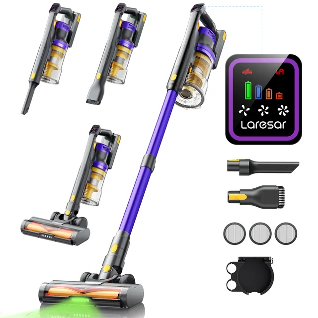 Laresar X11 Odkurzacz bezprzewodowy Laresar X11 550W 55KPA Moc ssania Ręczny inteligentny domowy kubek na kurz 60 minut Czas pracy 3 szt. Zestaw filtrów Hepa
