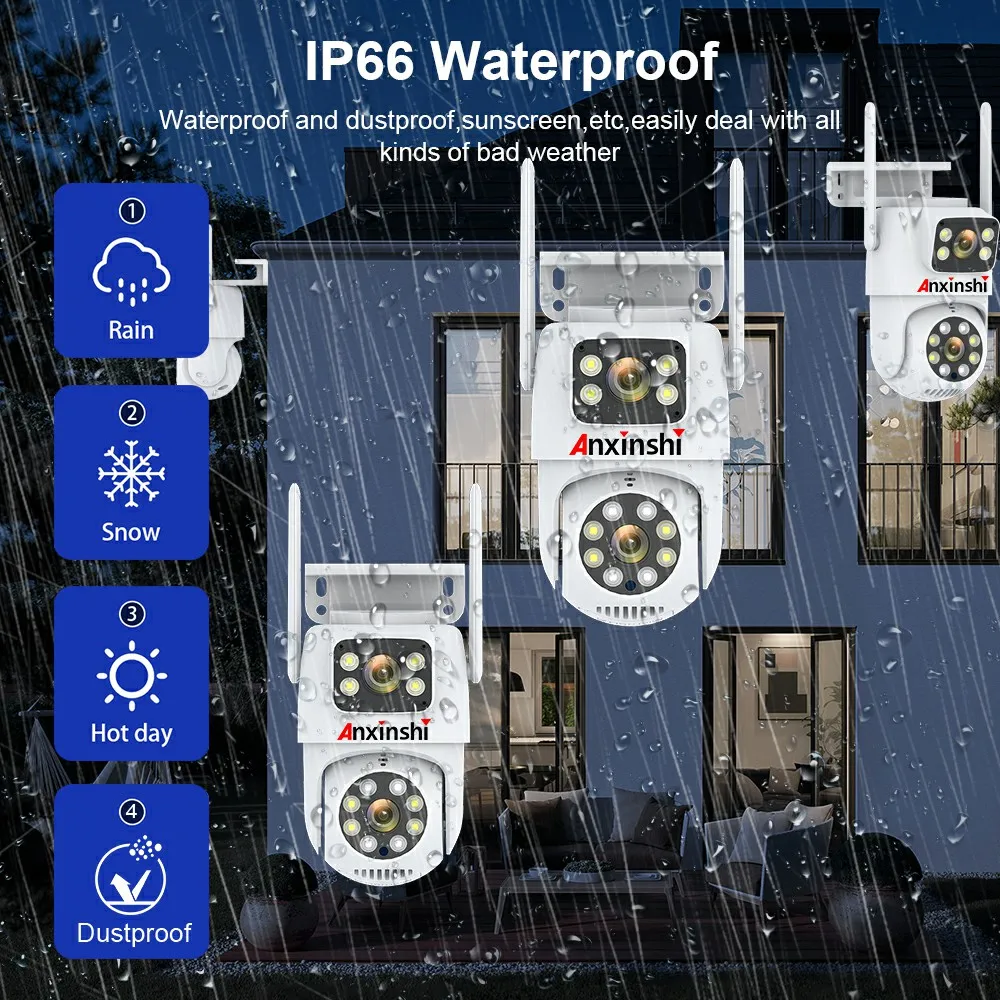 8MP 12.5INCH NVR con cámara PTZ de 2 lentes Wifi 8CH NVR sistema Kit de cámara de seguridad sistema de cámara CCTV