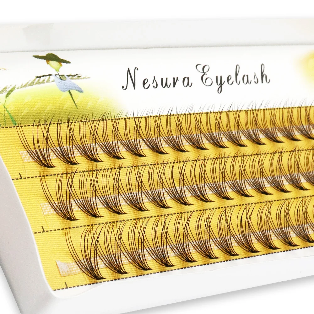 1 box 60 Bundles Mink Eyelash Extension Natural 3D Russian Volume Faux Eyelashes Individual 10D Eyelash cluster Makeup Cilia