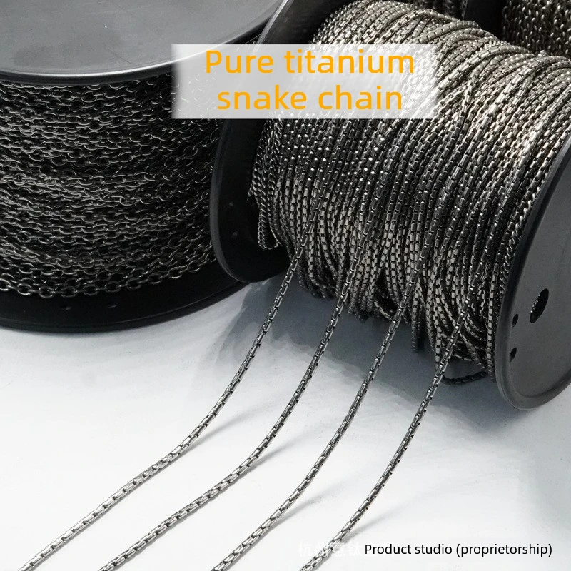 

Wholesale 10Meters 3.3mm Pure Titanium Snake Chain for Men Women DIY Collarbone Chain Necklace NO Allergic Skin Friendly GIfts