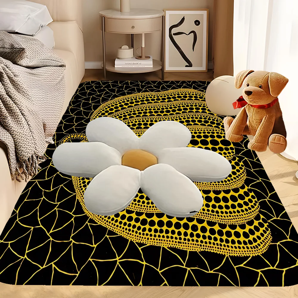 Yayoi Kusama Anime Floor Carpet Nordic Style Home Doormat Bathroom-Toilet Mats Bedroom Hotel Decor Mat