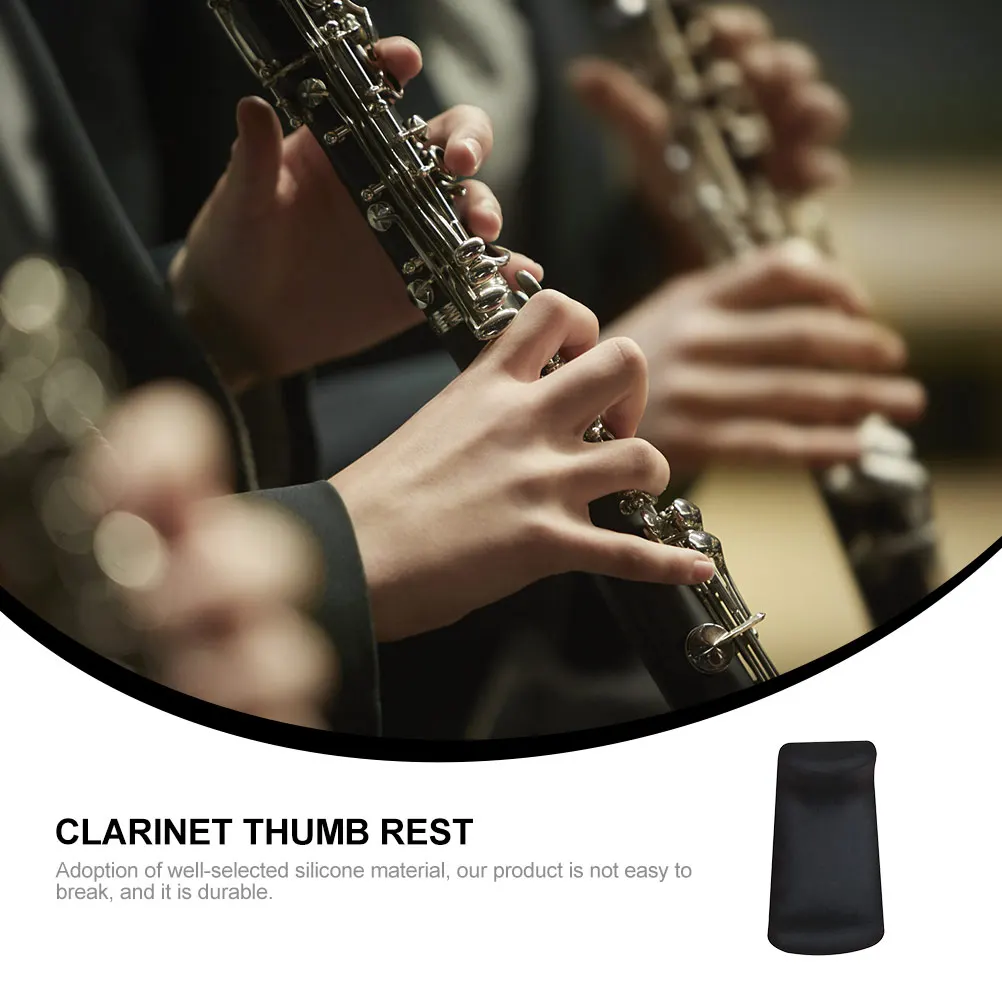 

Finger Sleeves Rest Instrument Accessories Cot Clarinet Thumb Pads Cushion Black