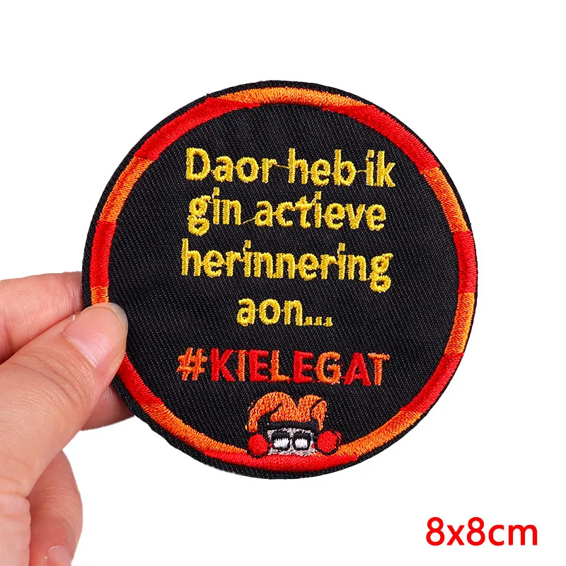 Netherland Carnival Kielegat Emblem Embroidered Patches Carnival Festival Patch Iron On Patches For Clothing Decor Celebration