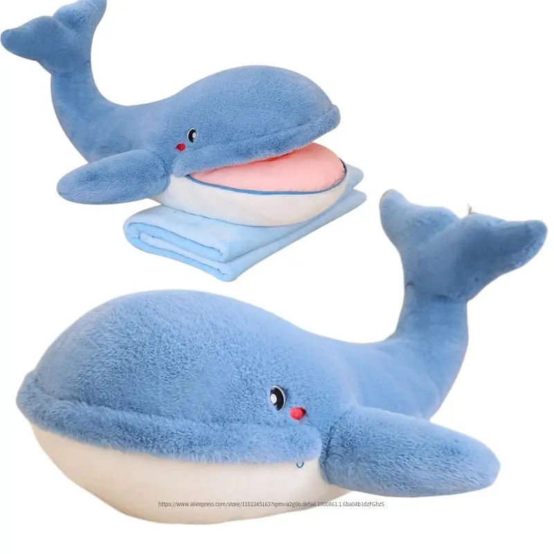 

115cm Giant Blue Shark Reading Pillow For Plush Funny Whale Toy Stuffed Children Boys Cushion Girl Animal Birthday For Gift Kids