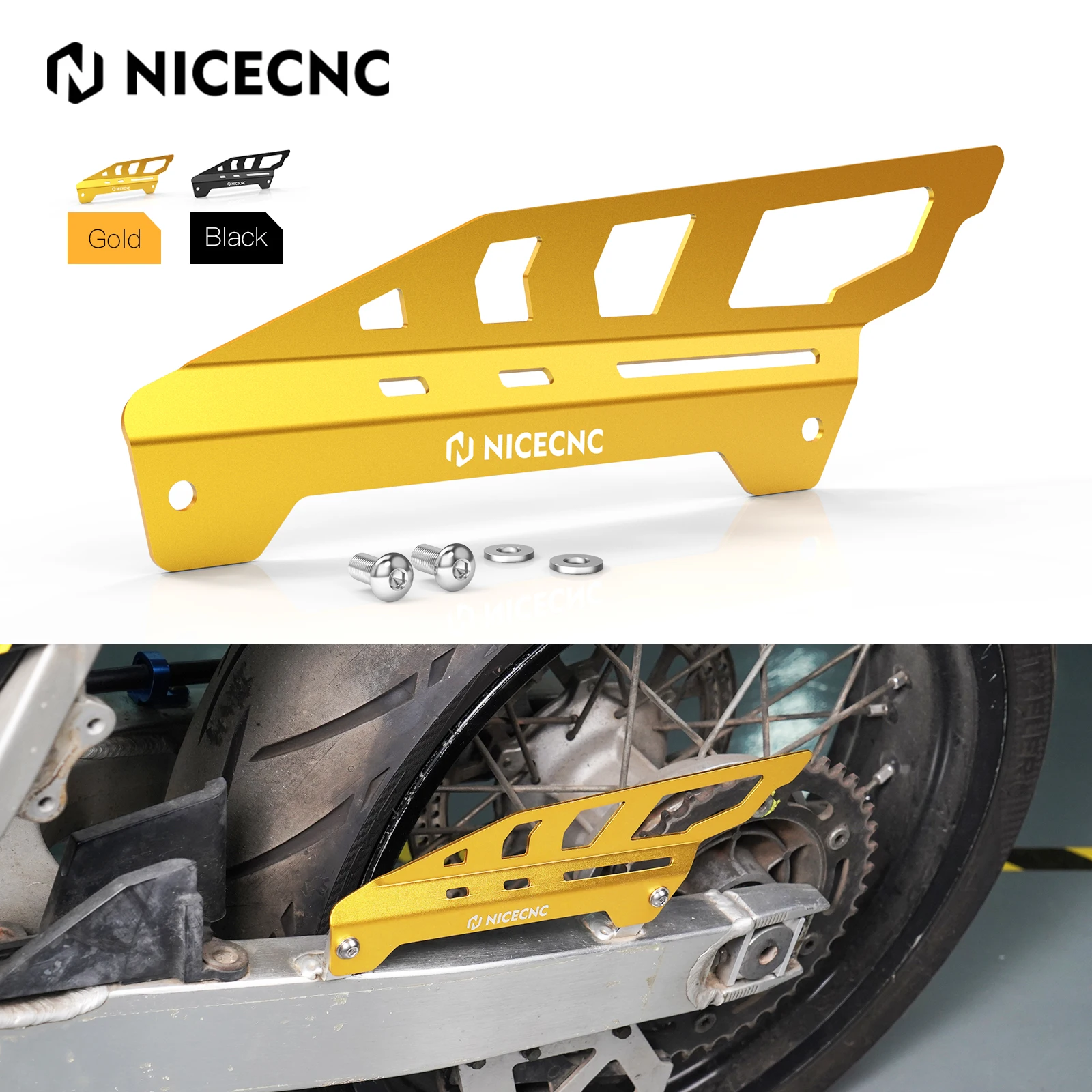 

NICECNC Rear Chain Guard Cover For Suzuki DRZ400S DRZ400SM DR-Z400S DR-Z400SM 2005-2024 GSXR600 Vstorm DL1000 Sprocket Protector