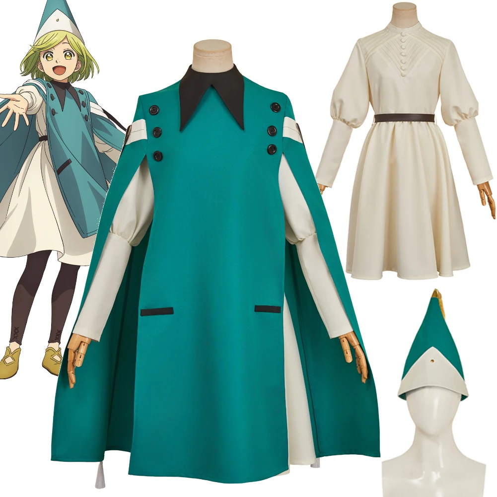 

Atelier of Witch Hat Co Co Koko Cosplay Women Green Costume Role-playing Clothing Female Fantasia Outfits Halloween Party Suits