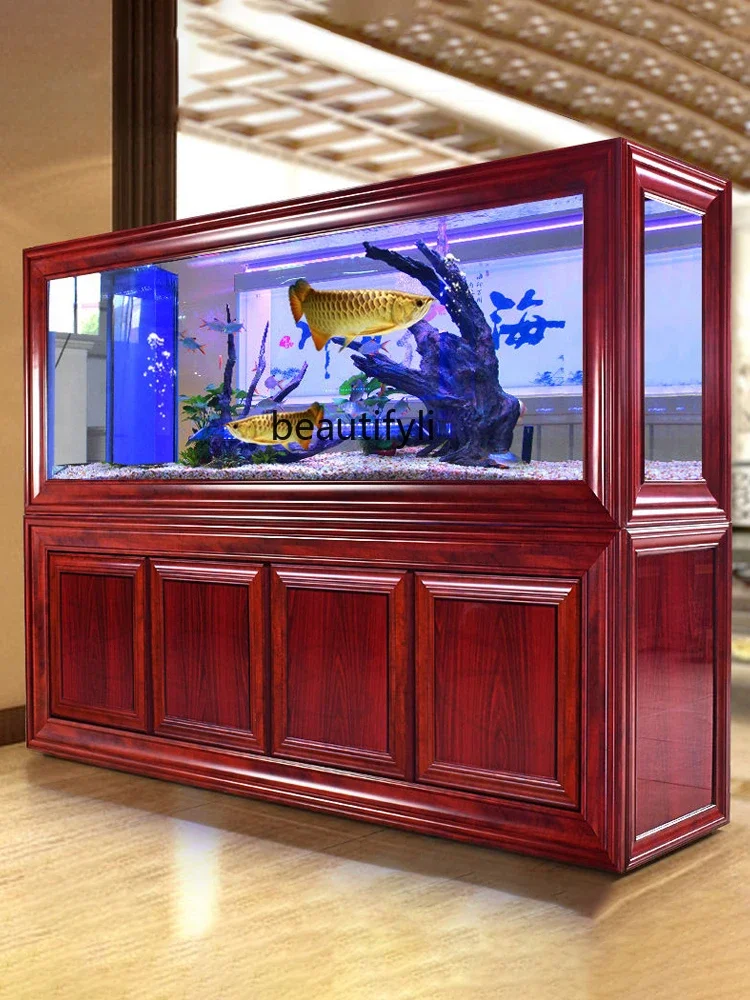 Chinese Fish Tank Living Room Screen Bottom Filter Large Household Lazy Change Water Ecological Aquarium