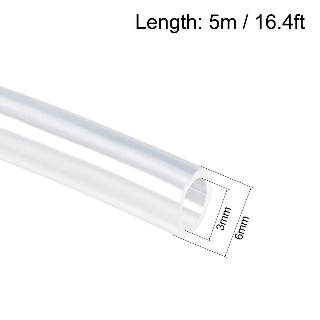 1 pièces Tube en Silicone transparent 16 pieds (5m) Tube en caoutchouc de Silicone tuyau d'air tuyau d'eau