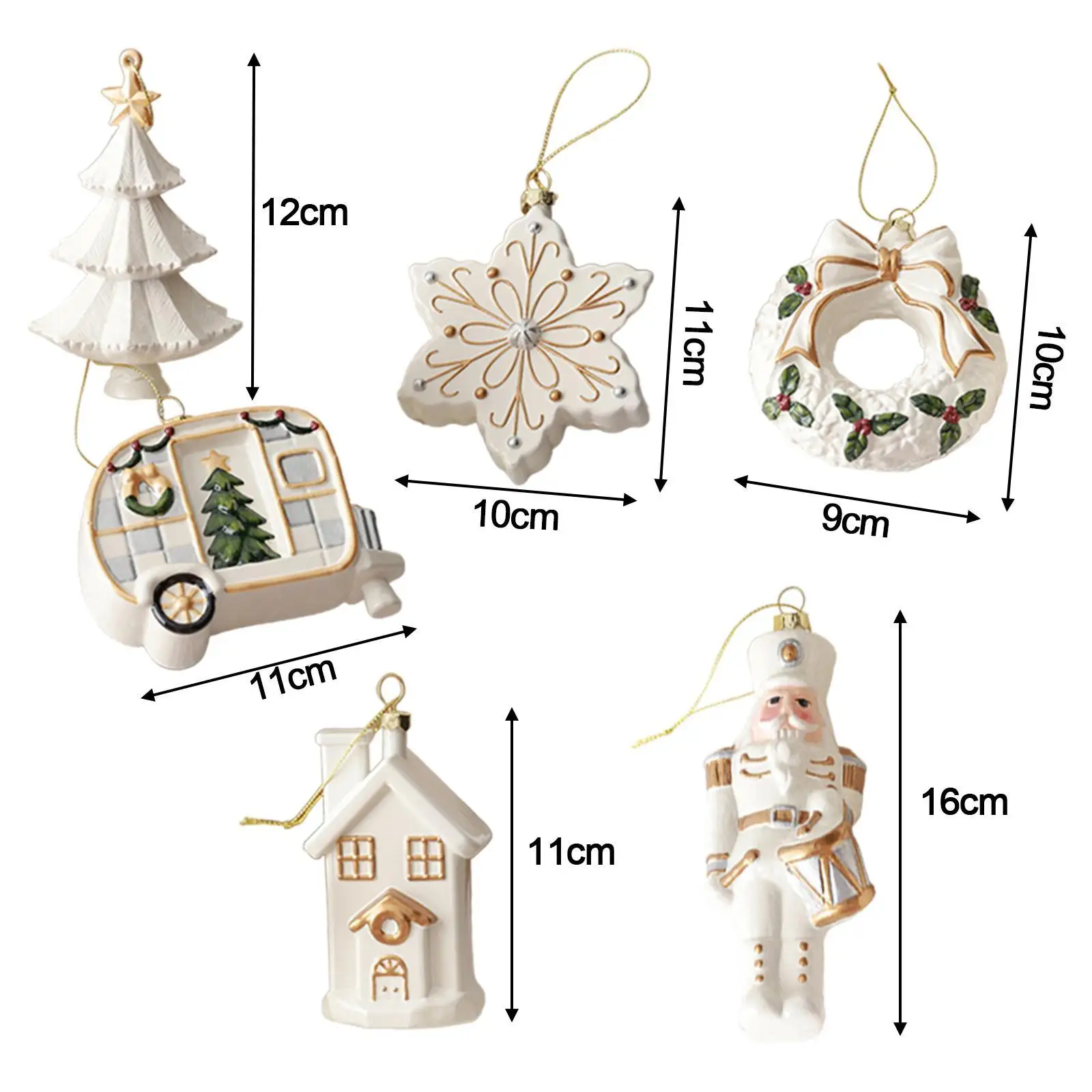 Accessoires Photo de décoration de noël, 6 pièces, fournitures de fête décoratives, pendentif suspendu