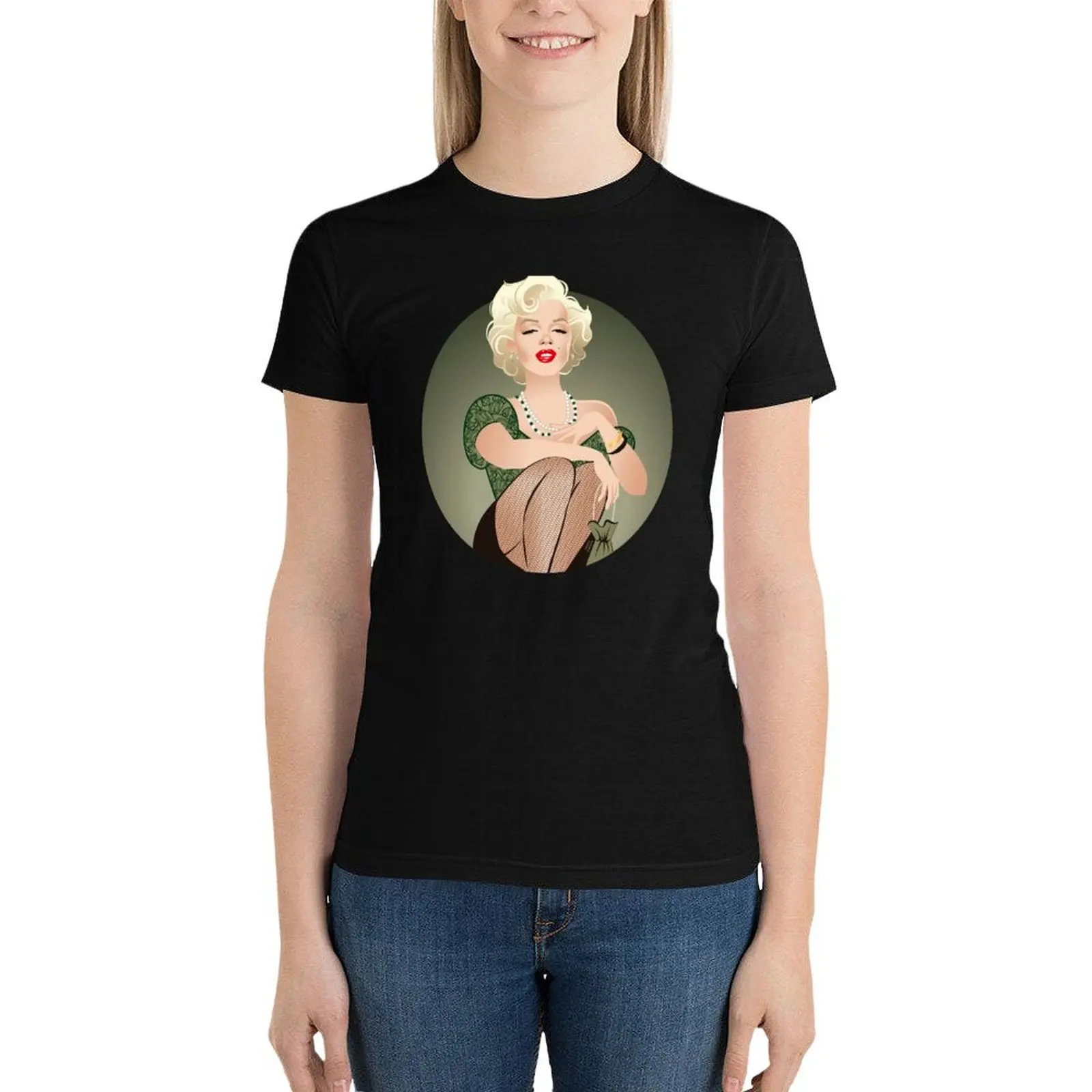 

Cherie T-Shirt funny kawaii clothes t-shirt dress for Women long