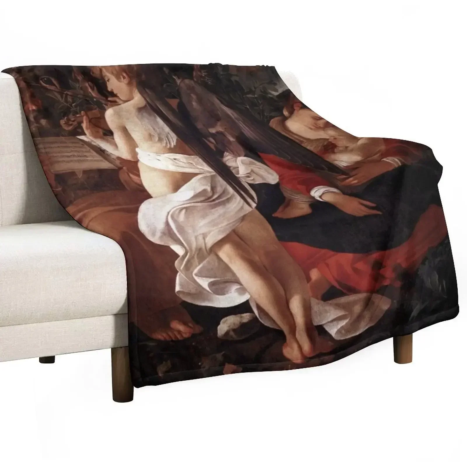 

Caravaggio - Rest on the Flight into Egypt Throw Blanket Soft Sherpa Fleece Warm Blanket for Winter
