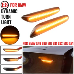 Intermitente LED dinámico para coche, luz de posición lateral para BMW E90, E91, E92, E93, E60, E87, E82, E46