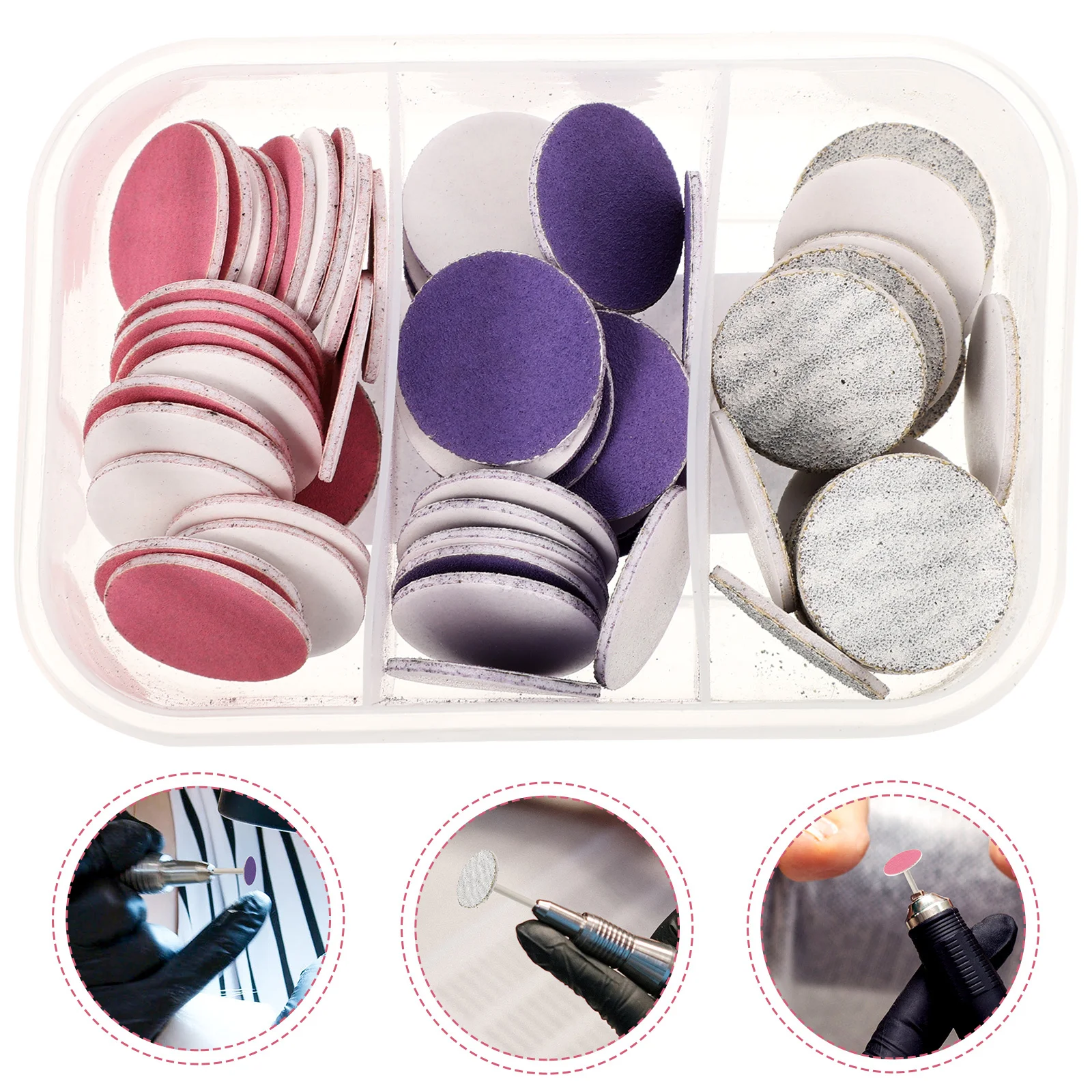 แผ่นทรายขัดเท้า 72 ชิ้น สำหรับเครื่องตะไบเท้าไฟฟ้า ขจัดหนังด้าน แผ่นขัดหนักพิเศษ สำหรับดูแลเล็บเท้า ให้เท้าเรียบเนียน